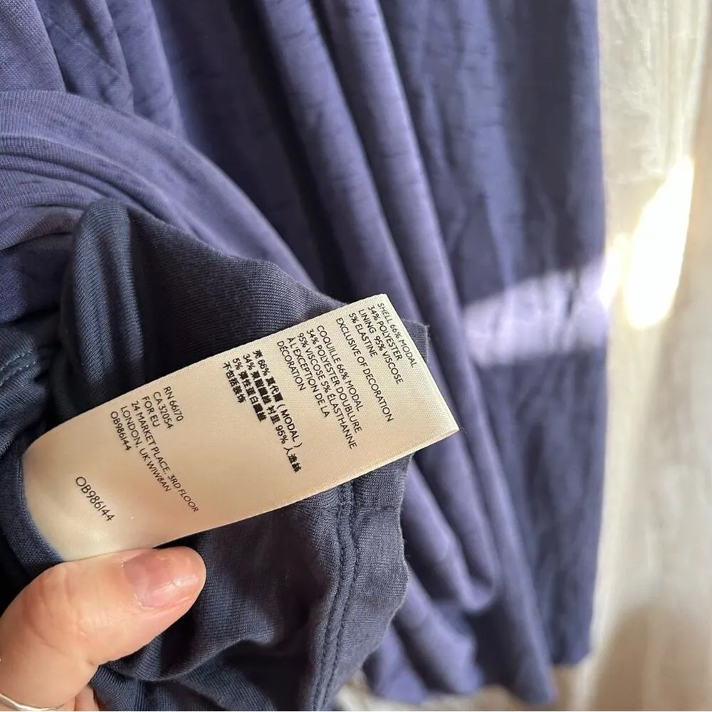 Maeve Anthropologie Purple Melanie Lace Up Back Slit Knit Maxi Long Tank Dress S - Image 9