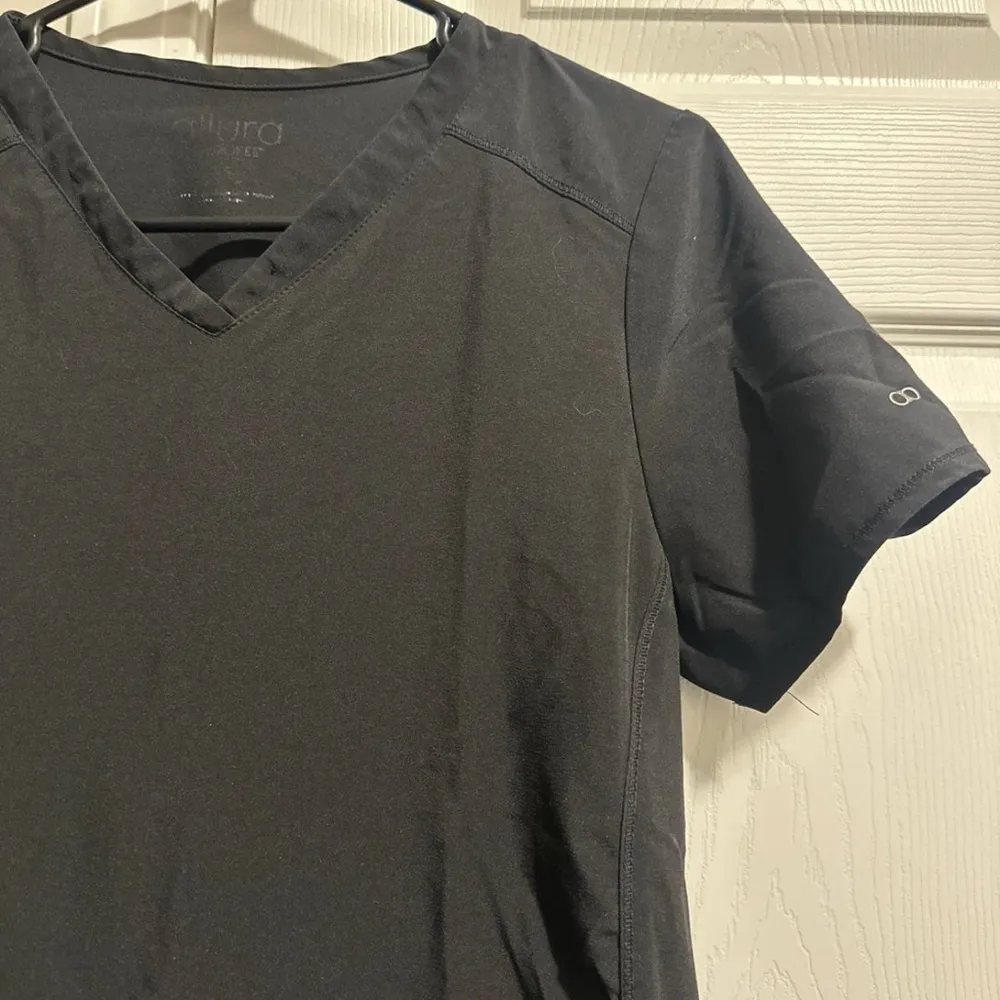 Allura Womens Black Scrub Top Size XS - Image 4