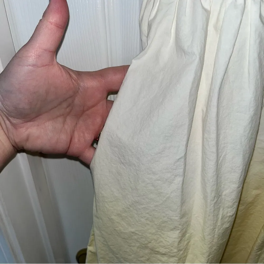 Apiece Apart Ombré Tan White Yellow Dress Short Sleeve Womens Small Cotton *FLAW - Image 11