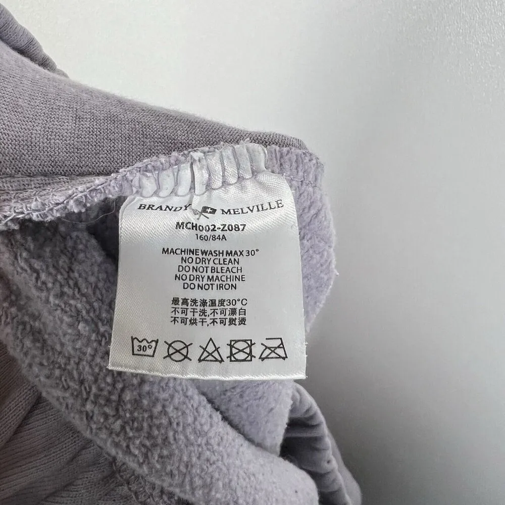 Brandy Melville California‎ Sweatpants Womens One Size Purple Joggers *flawed* - Image 14