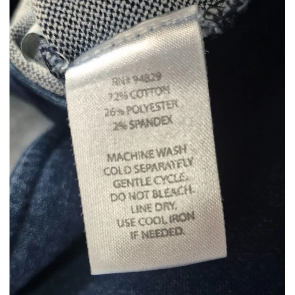 7th & Hudson Front Zip Denim Jean Mini Dress Sleeveless Bodycon Size M Festival Blue Size M - Image 9