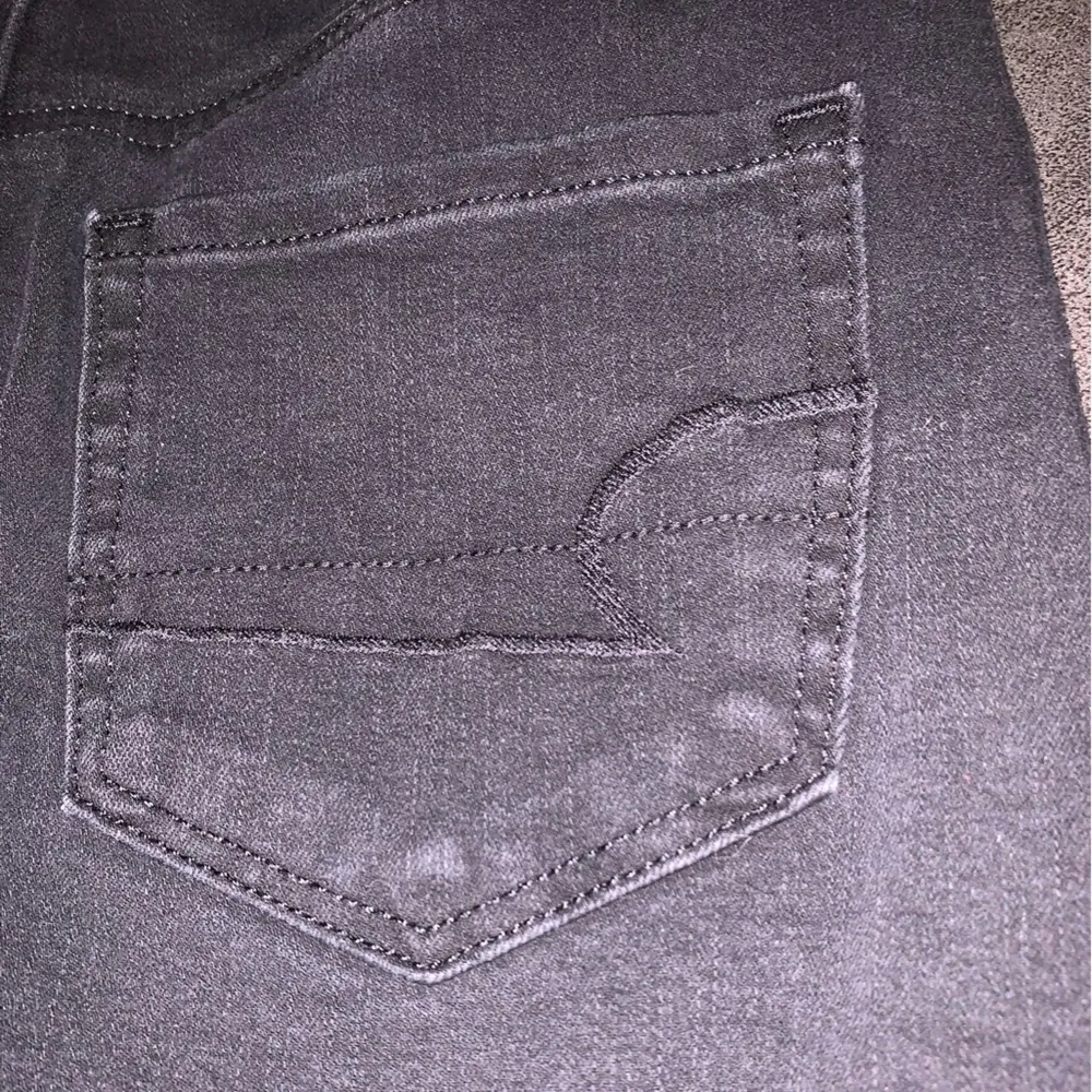 Y2K American Eagle Outfitters Black A-Line Denim Jean Mini Skirt  Vintagecore 00 - Image 5