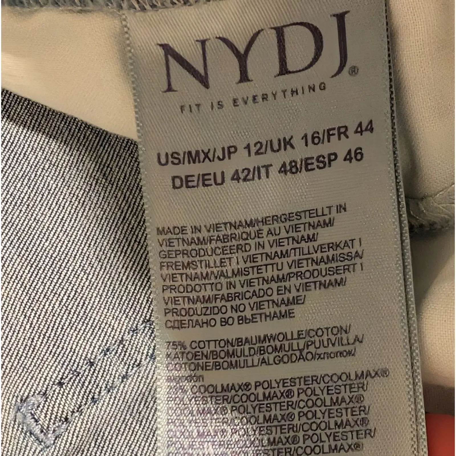 NYDJ Jeans Womens 12 Pull On Cool Embrace Faded Wash Jeggings Lift Tuck Tech - Image 5