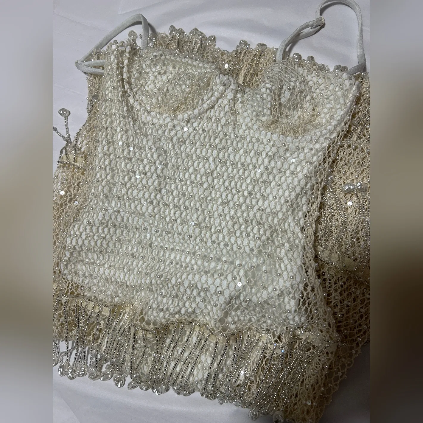 PatBO Crochet Bloom Beach Dress White Size 4 - Image 6