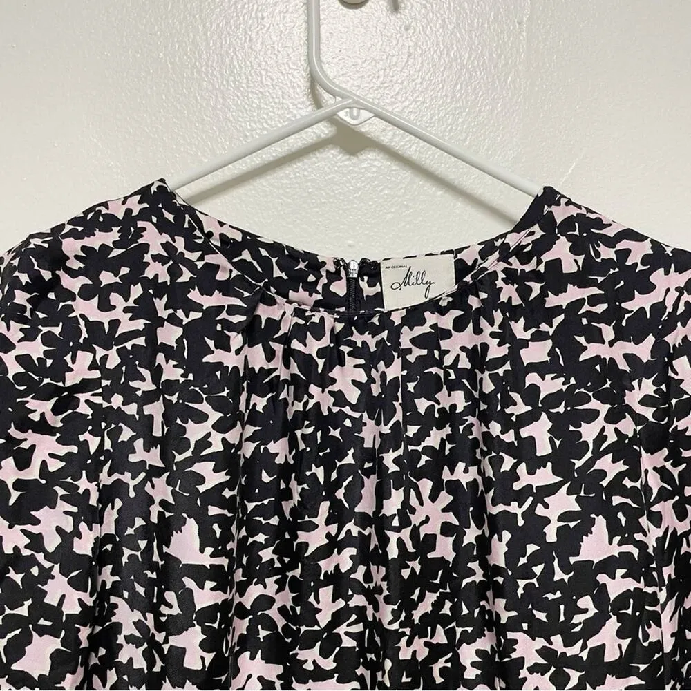 Milly 100% Silk Floral Midi Dress - Image 6