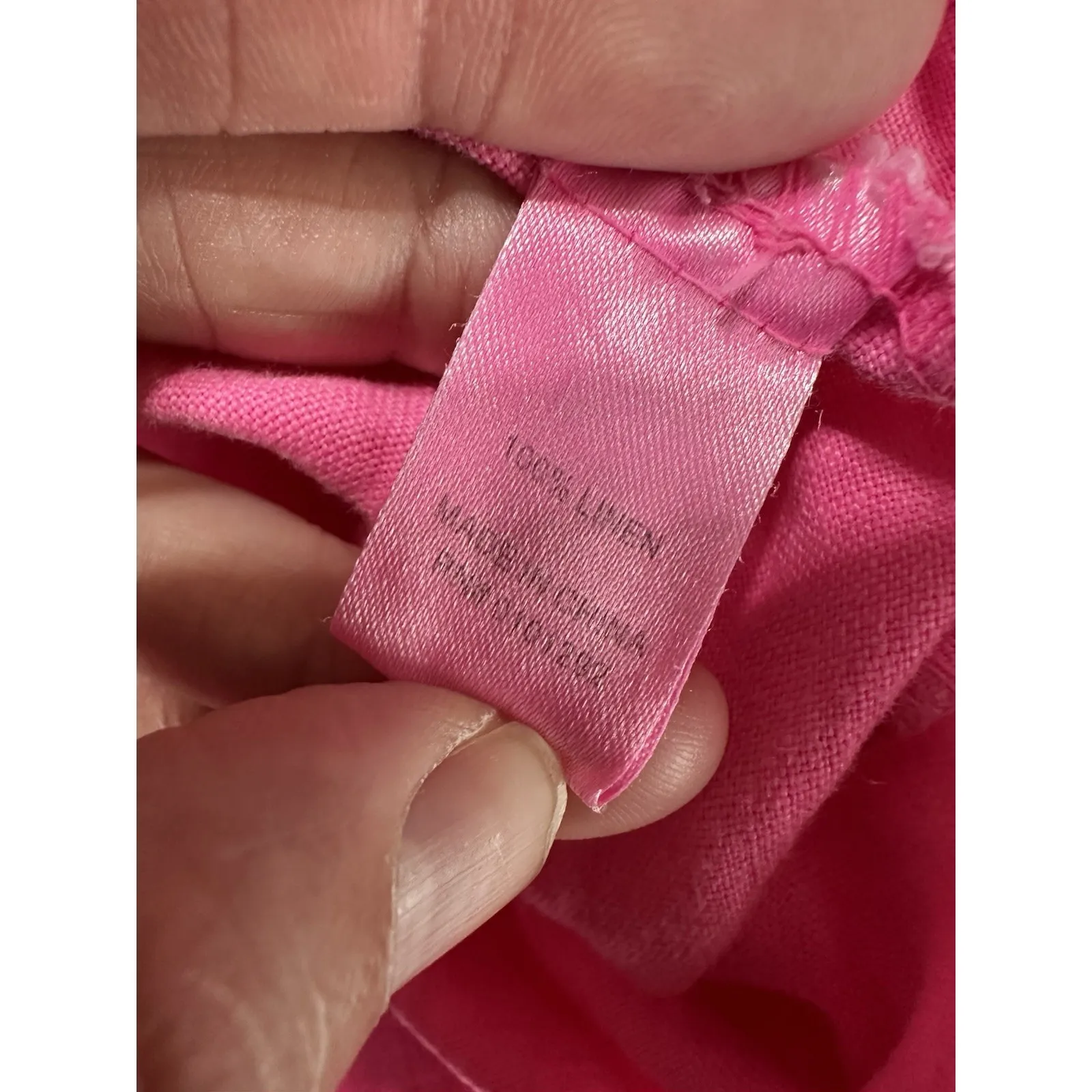 Lulu B Hot Pink 100% Linen Jacket Barbiecore NWT Size XL Fringe Trim Button Up - Image 9