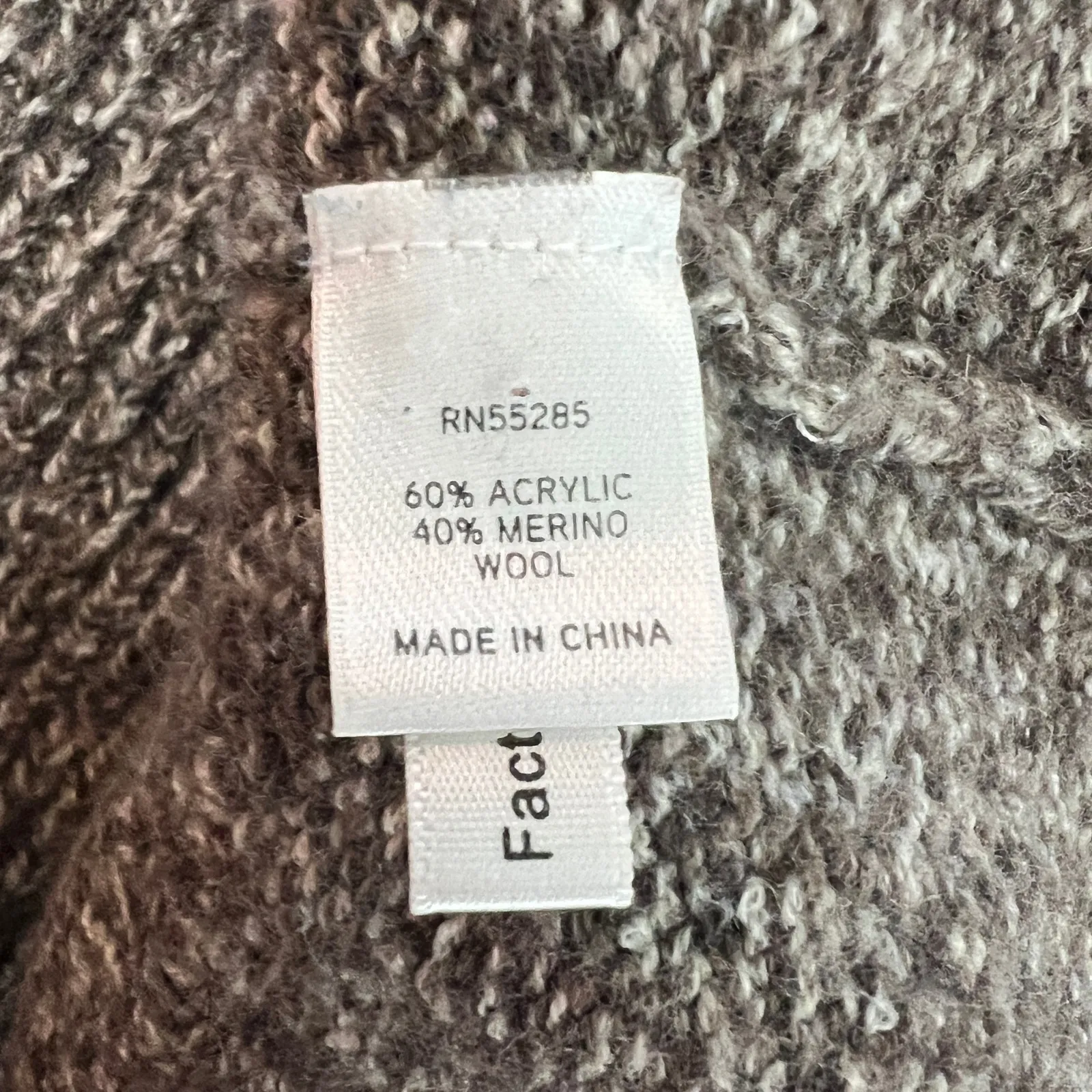 Express Merino Wool Blend Women's Pullover Knit Crop Brown Sweater Size Medium - Image 9