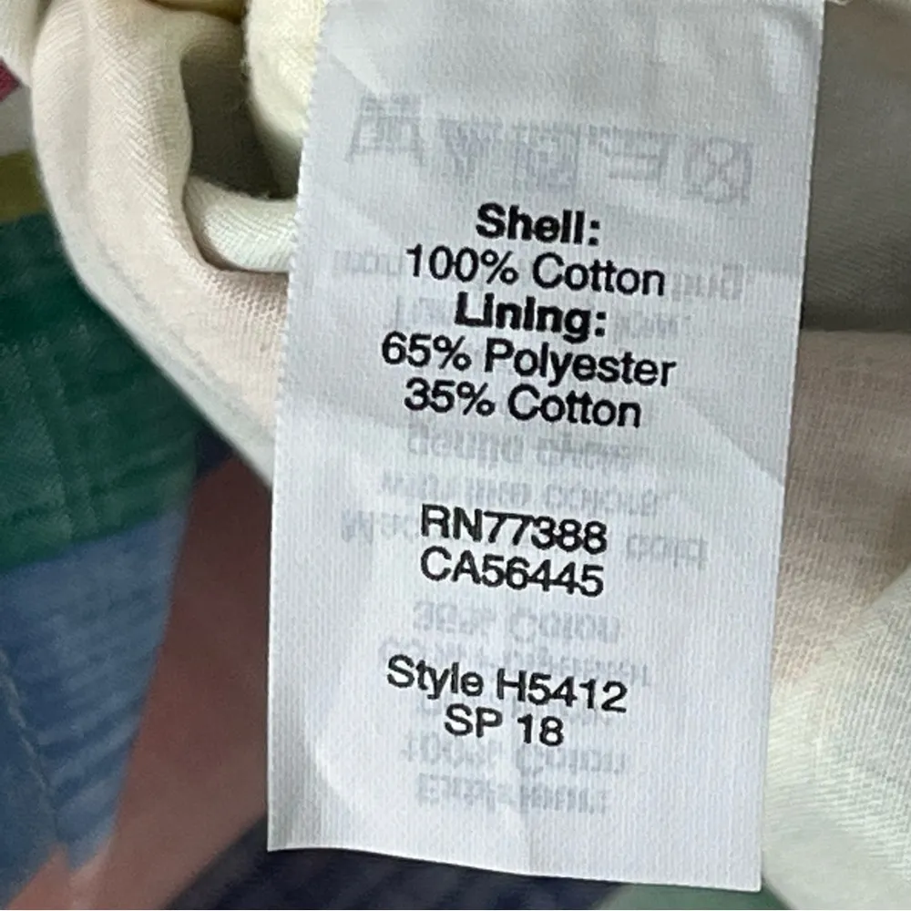 J. CREW Factory 100% Cotton Multicolored Striped Lined On Off Shoulder Dress 2 - Image 3