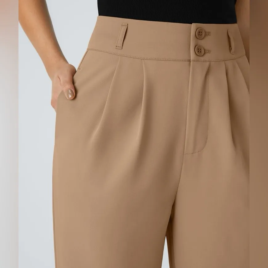 Halara NWOT Flex™ High Waisted Zipper Pocket Shirred Straight Leg Work Pant - M - Image 5