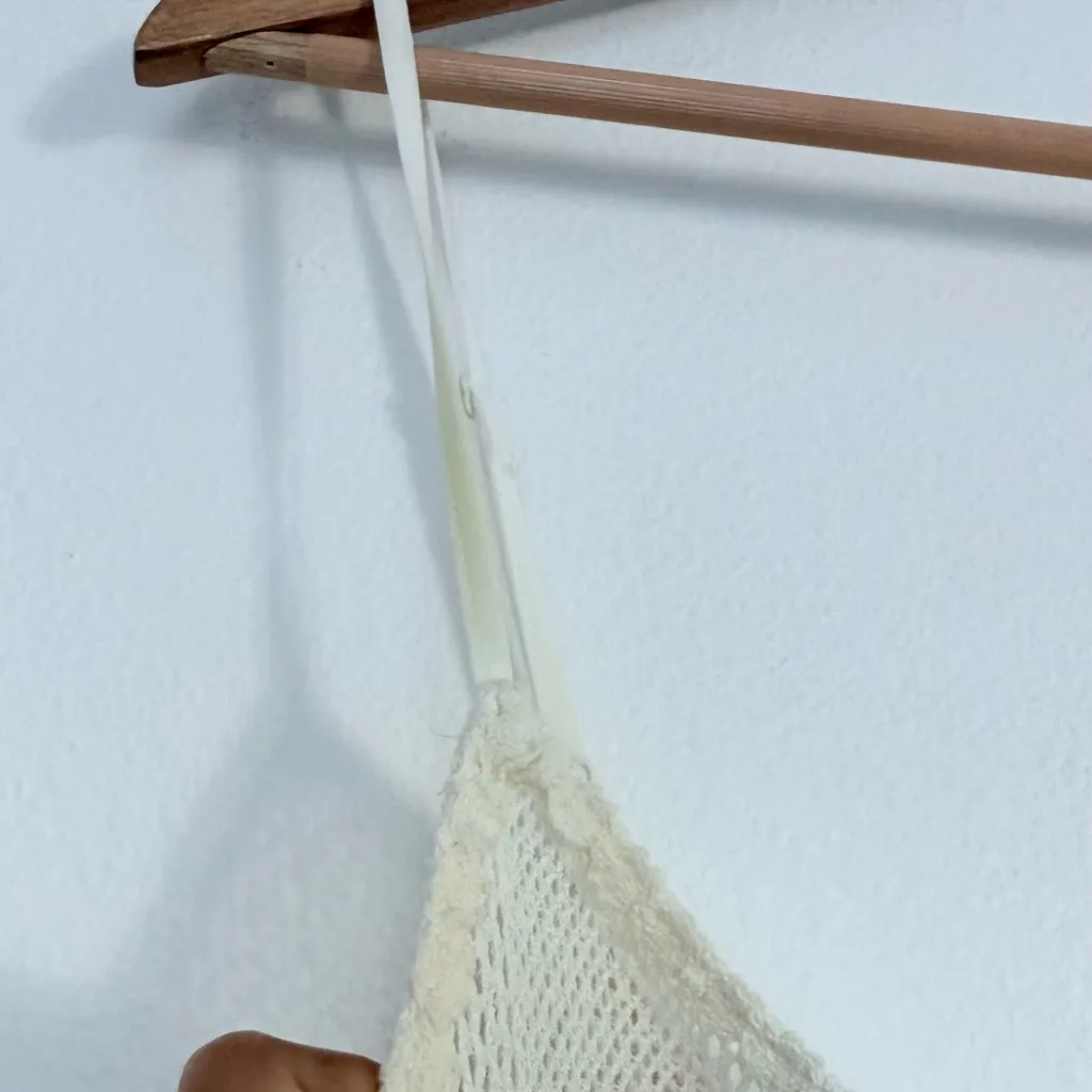 Zara Crochet Cream Lace Dress - Image 8