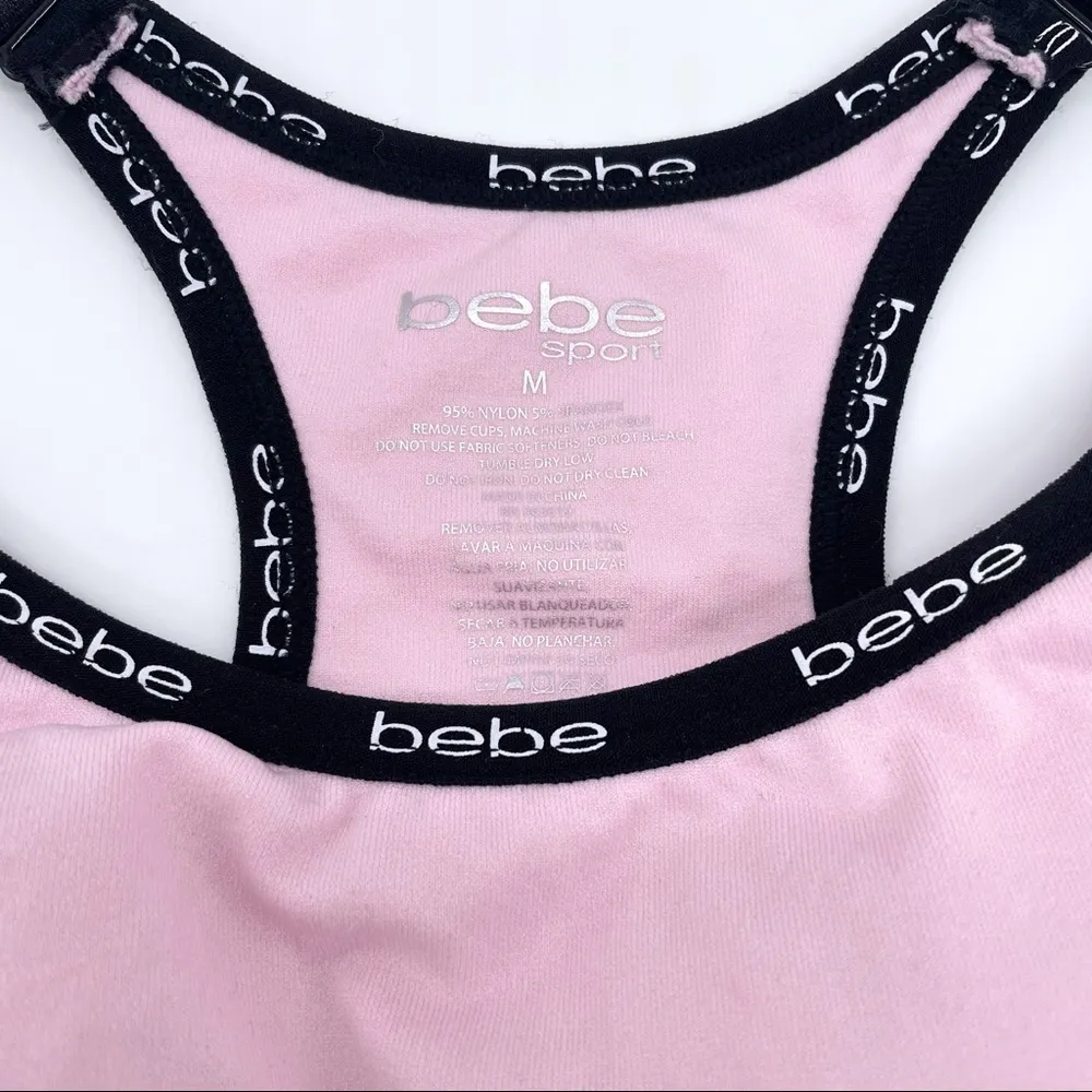Bebe Sport Pink Racerback Seamless Sports Bra - Image 10