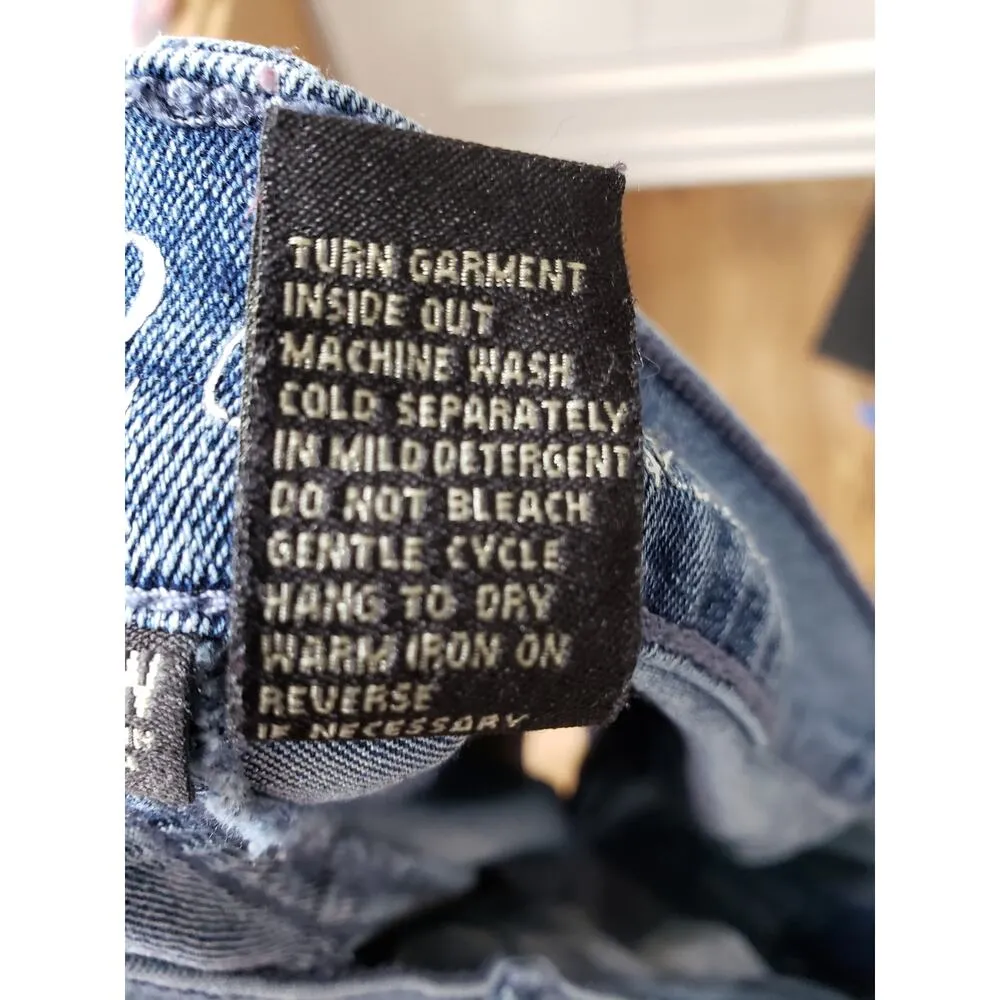 DG2 Capri Jeans Womens Size 18W Blue Denim Stretch Cotton Mid Rise Lace Thermal - Image 6