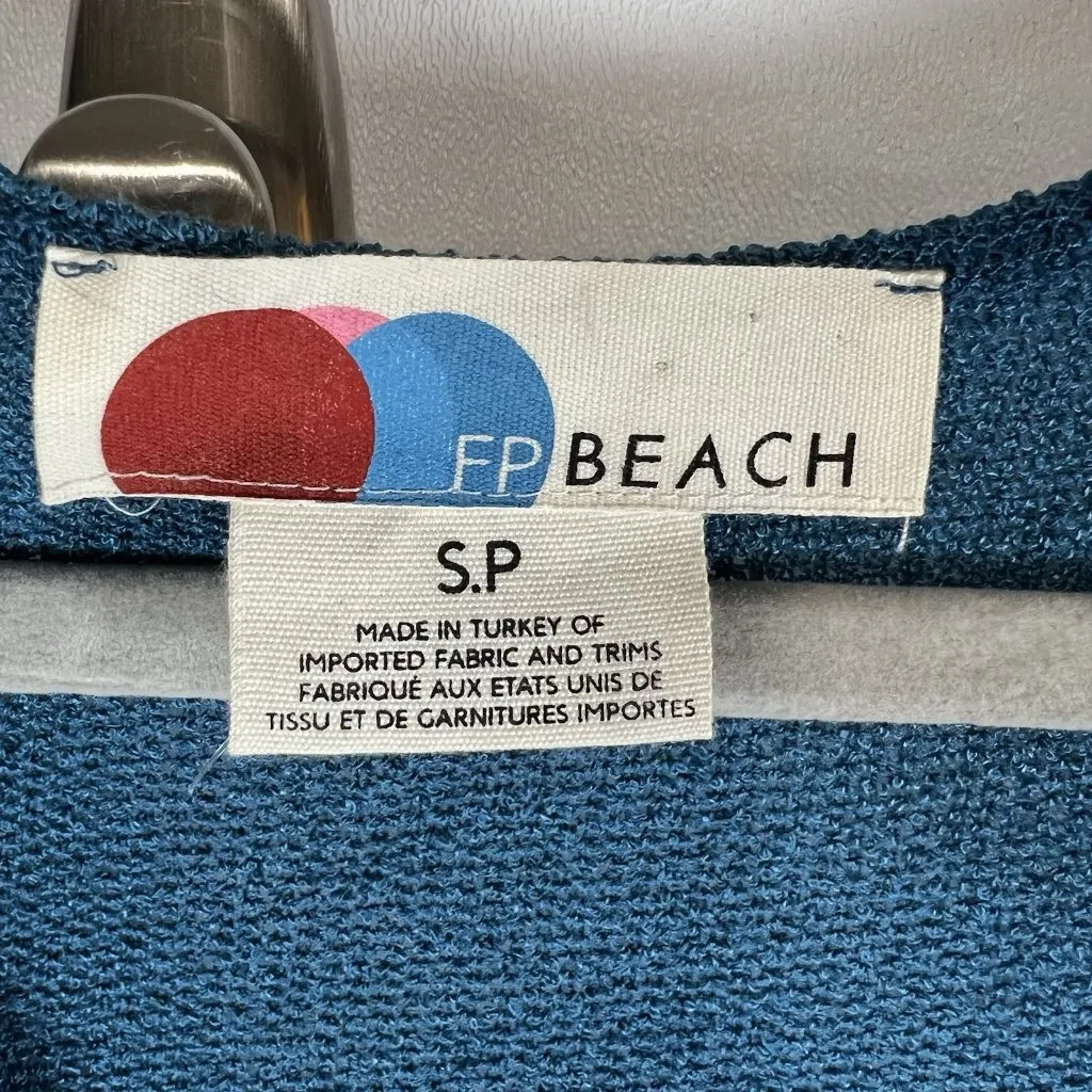 Free People Beach Dress Womens Small Blue Maxi‎ Puff Sleeve Cottage Prairie Boho - Image 7