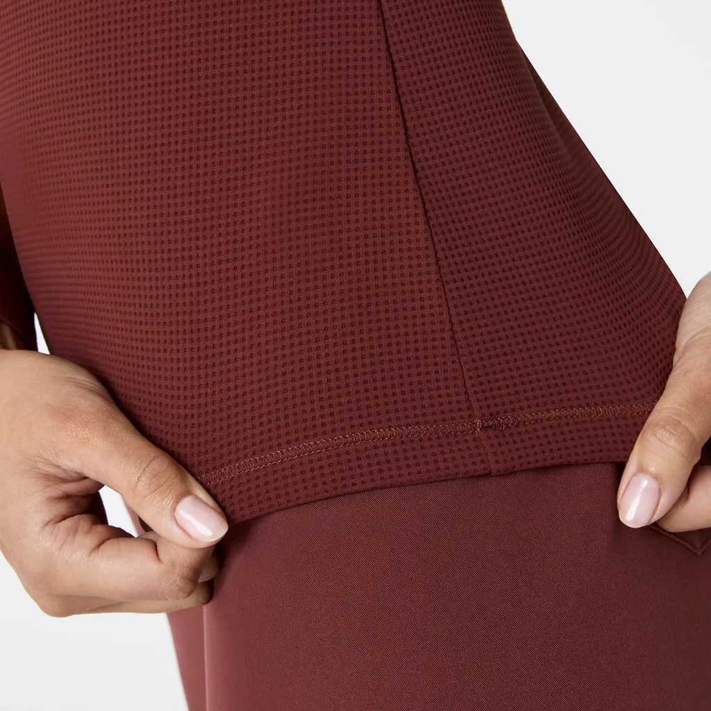 FIGS  Waffle Longsleeve Underscrub in Walnut, Size XXS - Image 5