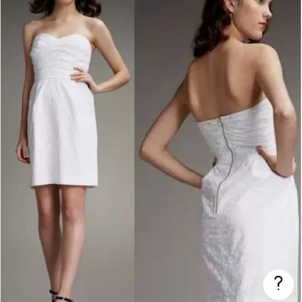 Marc Jacobs Amelie Flower Wicken White Strapless Dress, Sz 0 - Image 2