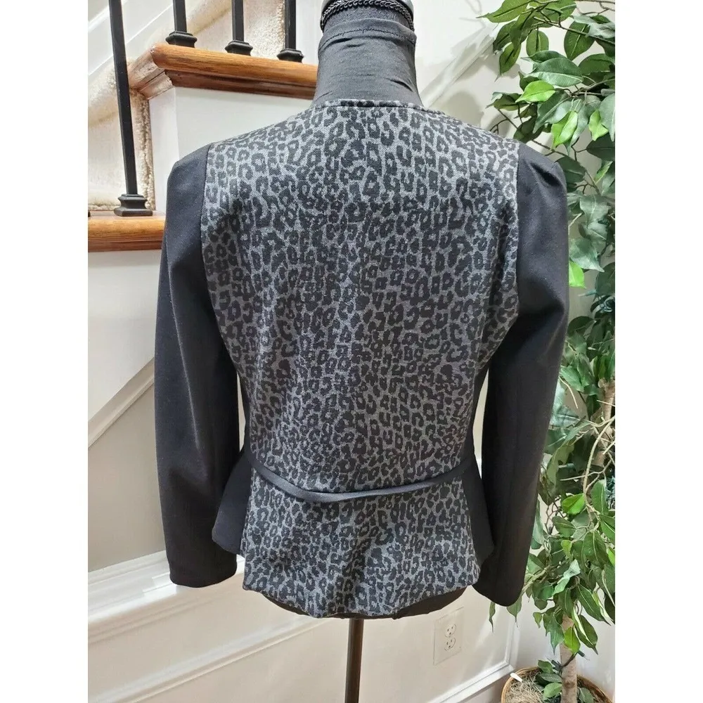 Cynthia Rowley Women's Black 100% Polyester Long Sleeve Open Front Jacket Small - Image 6