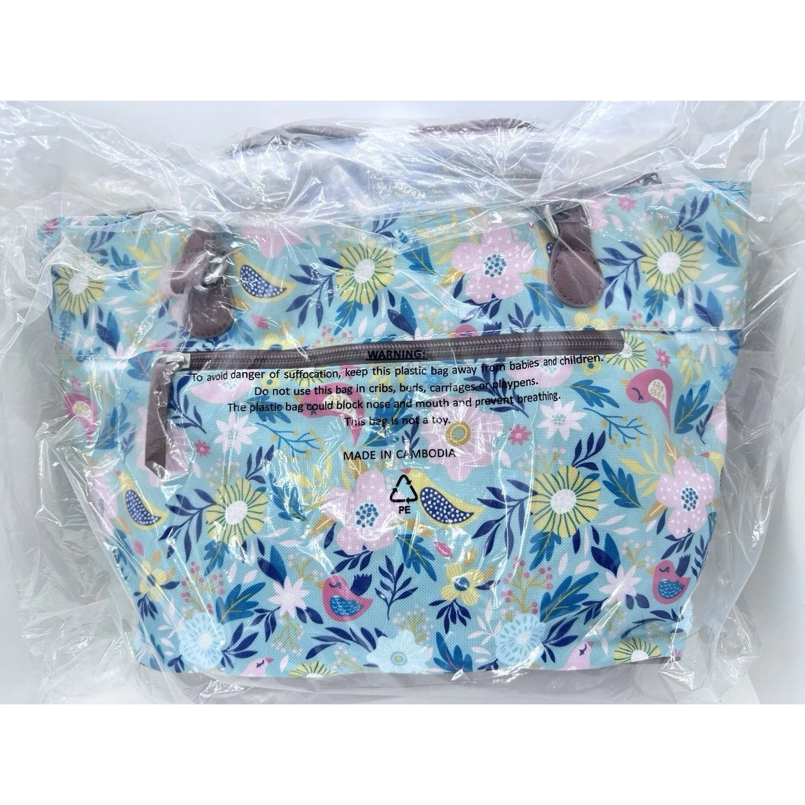Whimsical Lily Bloom Kelsey Tote – Fairy Wren Floral Eco Bag – New with Tags - Image 6