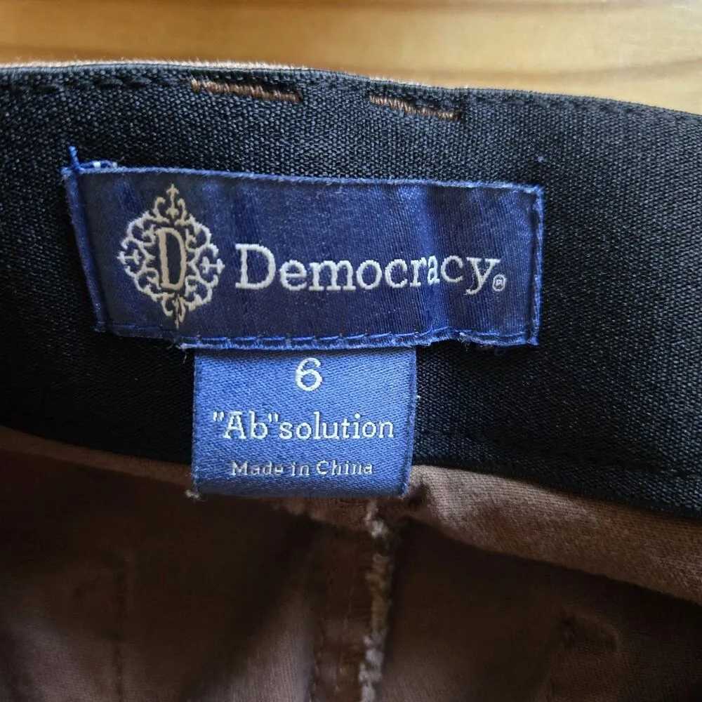 Democracy Ab Solution Brown Cargo Pants Women’s Size 6 Utility Slim Fit Boho - Image 7