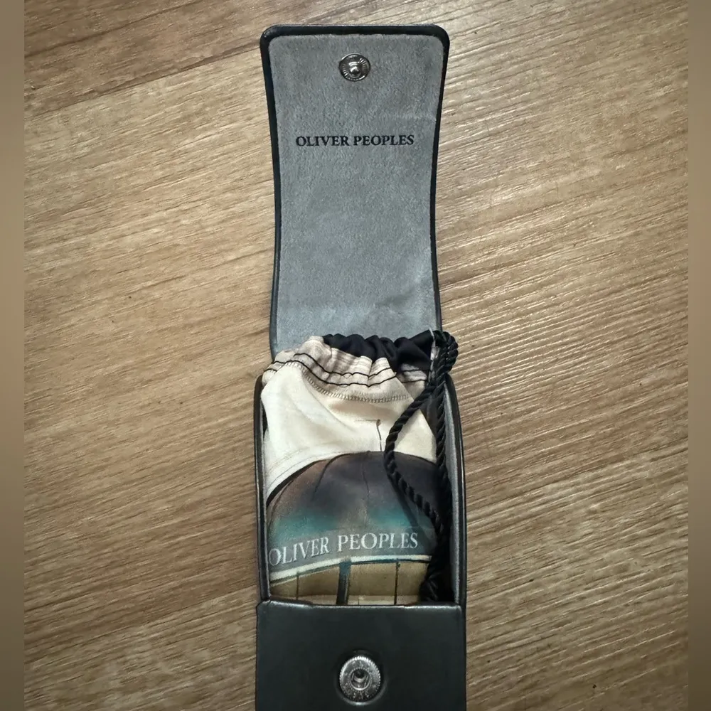 OLIVER PEOPLE LAMOUR OLIVE GRADIENT GREEN SILVER SUNGLASSES CASE AND DUSTER BAG - Image 11