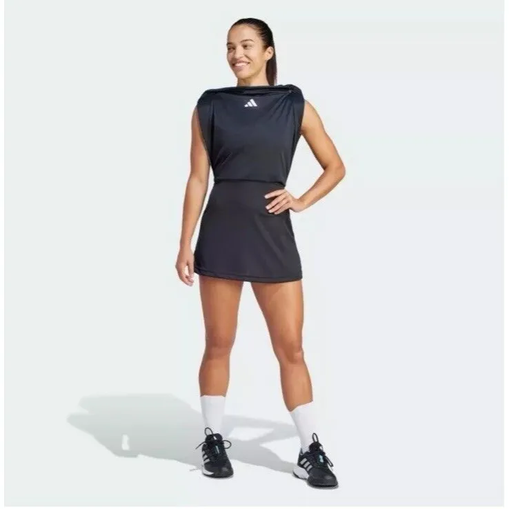SZ M- Adidas Women's Aero Ready Transformative Tennis Dress,‎ Flash Aqua /Black. - Image 2
