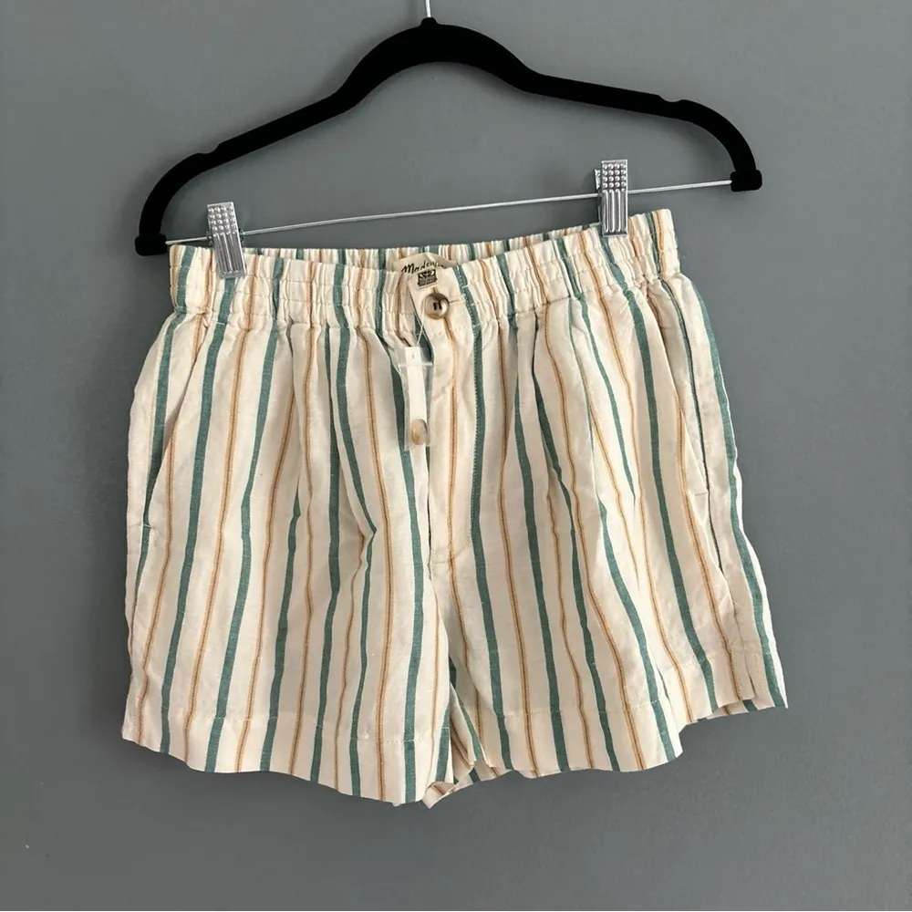 NWT Linen Blend Striped Shorts Madewell - Image 3