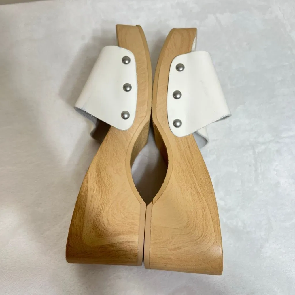 Splendid Bree White Platform Sandals Studded 9.5 Women - Image 6