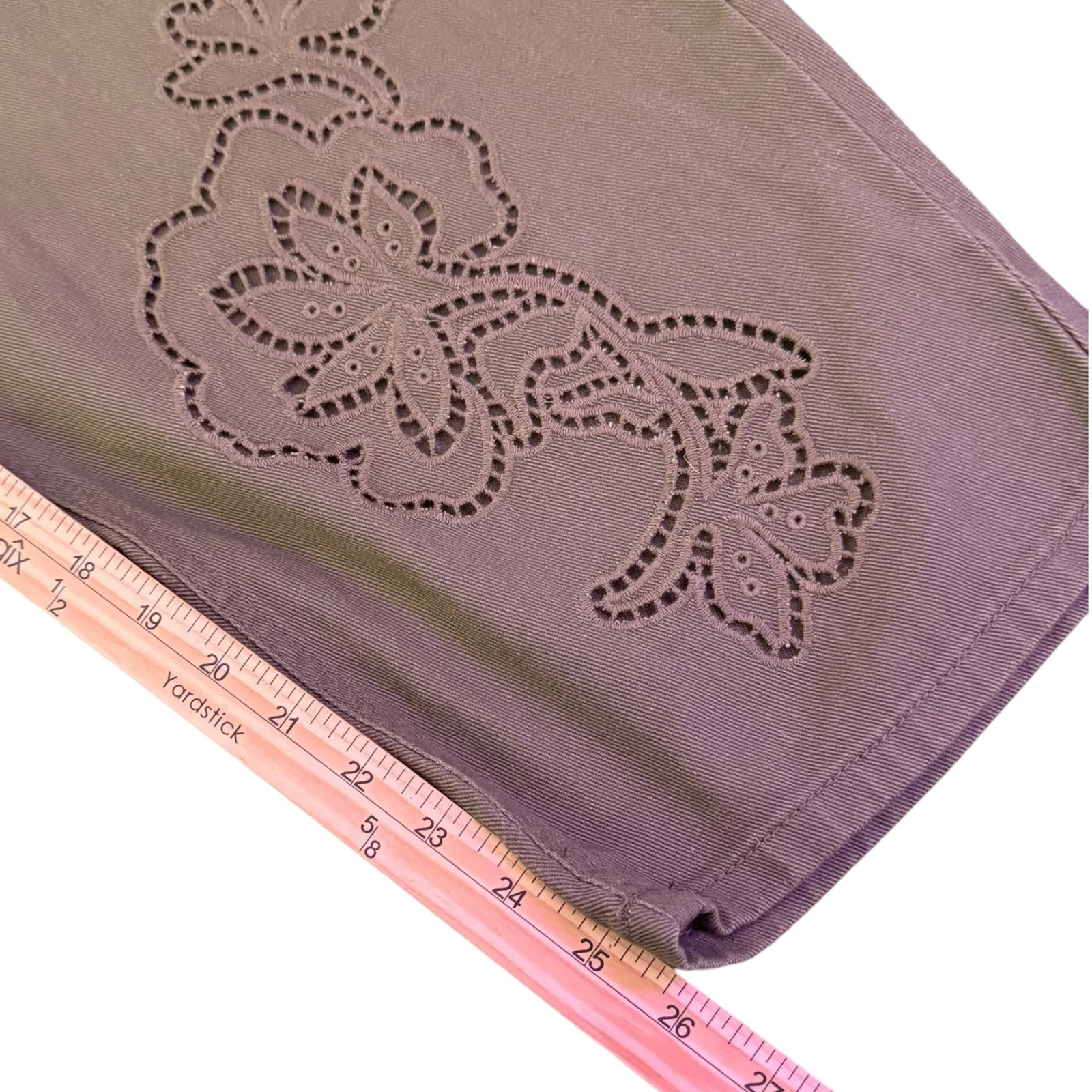 Future Collective Jenny K Lopez Paperbag Crop Pants Size 17 Green Cargo Eyelet - Image 12