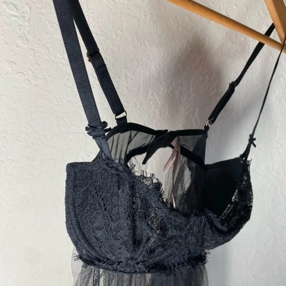 Victorias Secret Black Sexy Mesh Night Gown (‎ M ) - Image 5