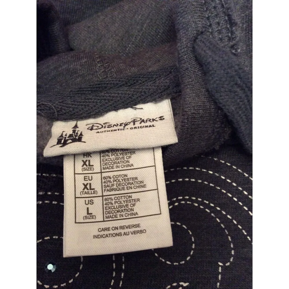 Disneyland Park Hoodie VNC Pullover Micky Mouse Bling Large L RARE - Image 5