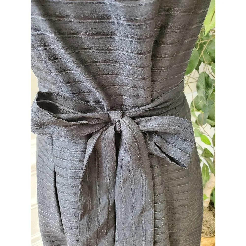 Tommy Hilfiger Women's Black Polyester Round Neck Sleeveless Knee Length Dress 4 - Image 3