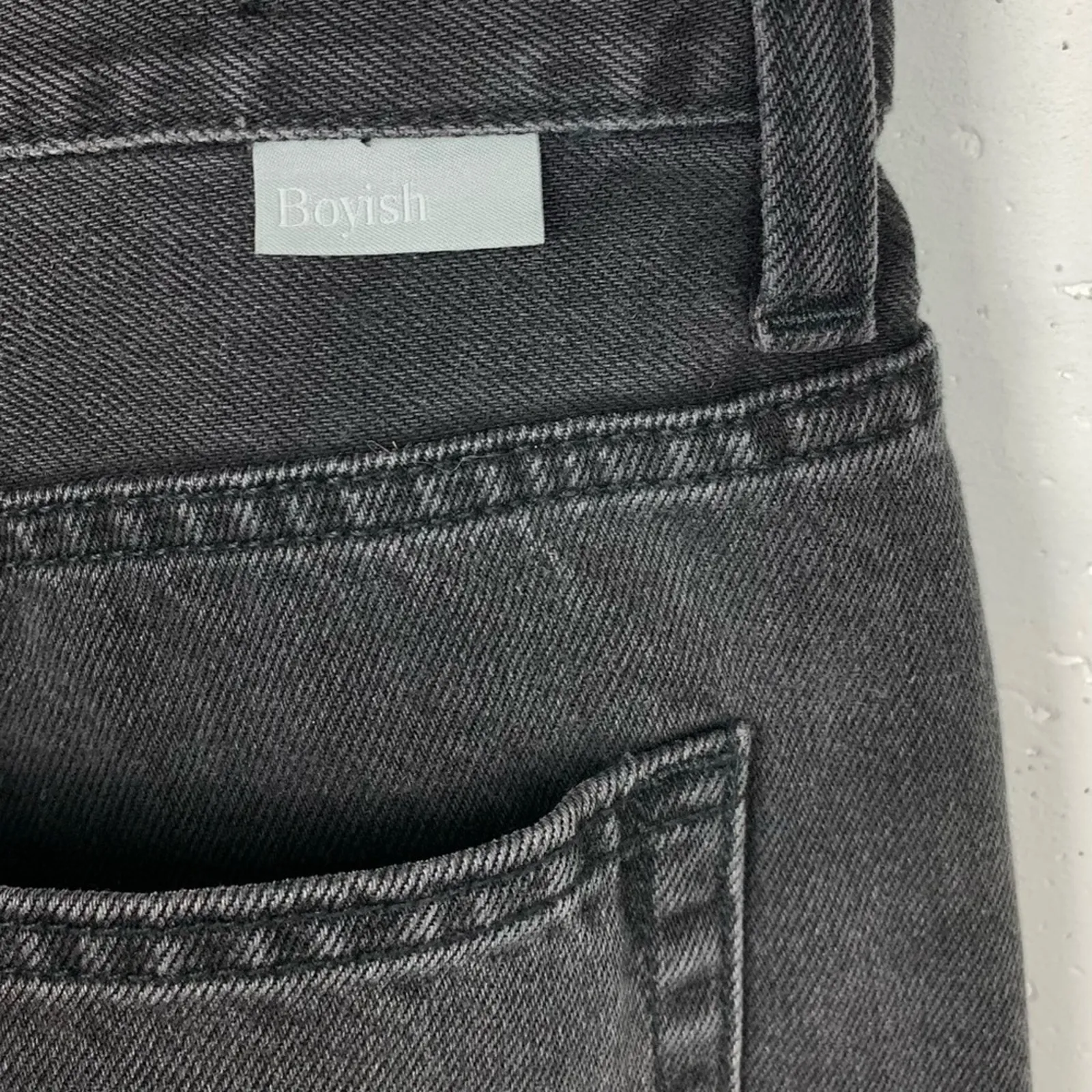 Boyish Women's Casey High Rise Jeans Midnight Cowboy Non-Stretch Black Size 30 - Image 9