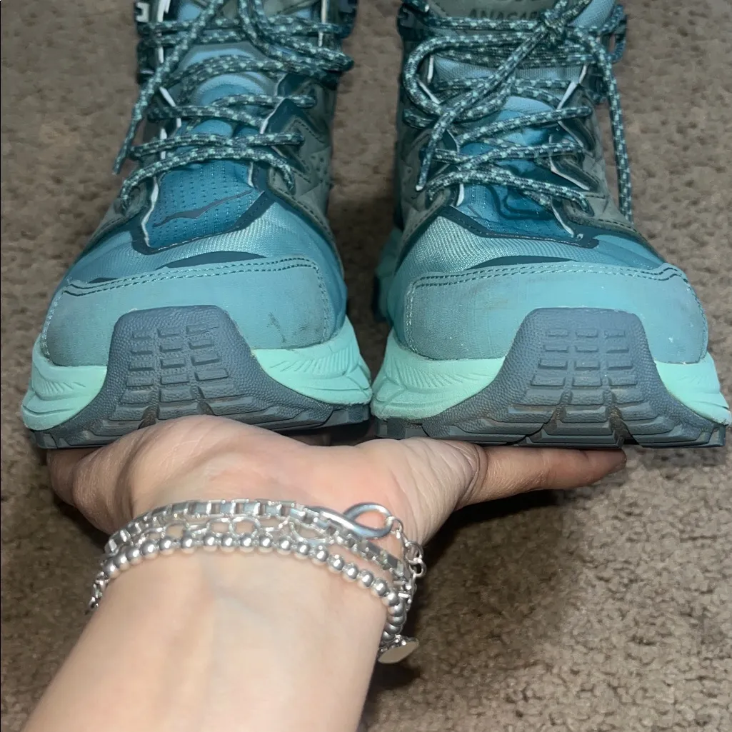 Hoka Anacapa Mid Gore-Tex GTX Waterpoof Leather Hiking Boot Mist Green‎ 10.5B - Image 7