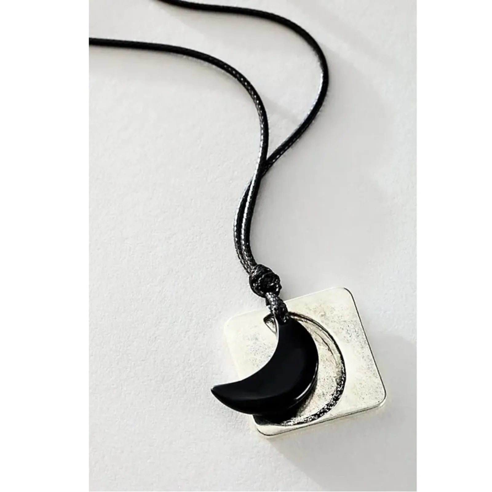 Free People Serendipity Choker Glass Moon Charm Bohemian Celestial Witchy NEW - Image 5