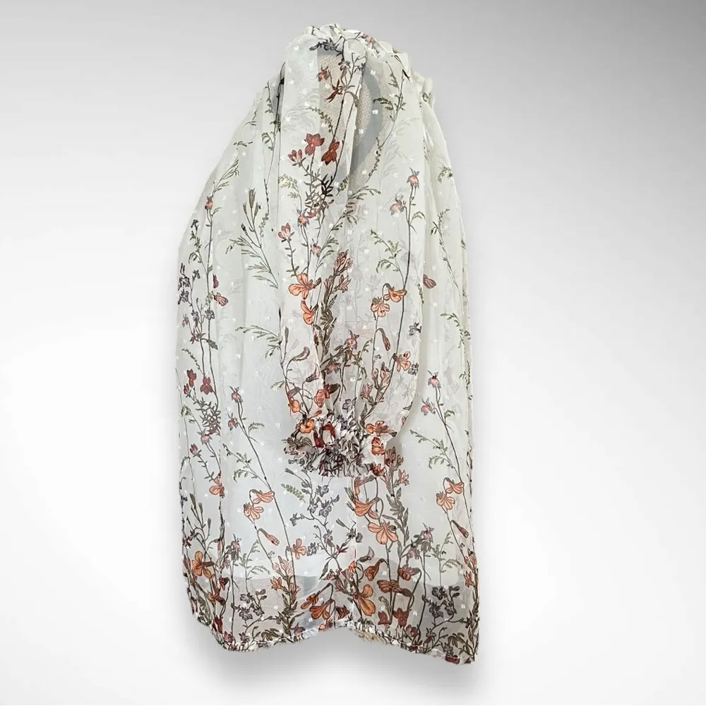 ALICE BLUE DESIGNED FOR STITCH FIX White Off the Shoulder Floral Top | EUC - Image 2