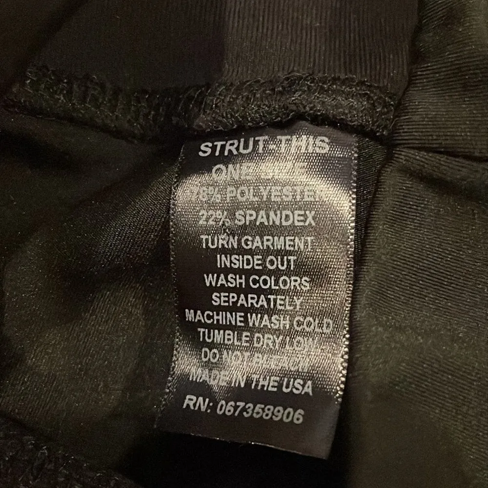 Strut This Women’s Black Mesh Bottom Leggings - Image 6