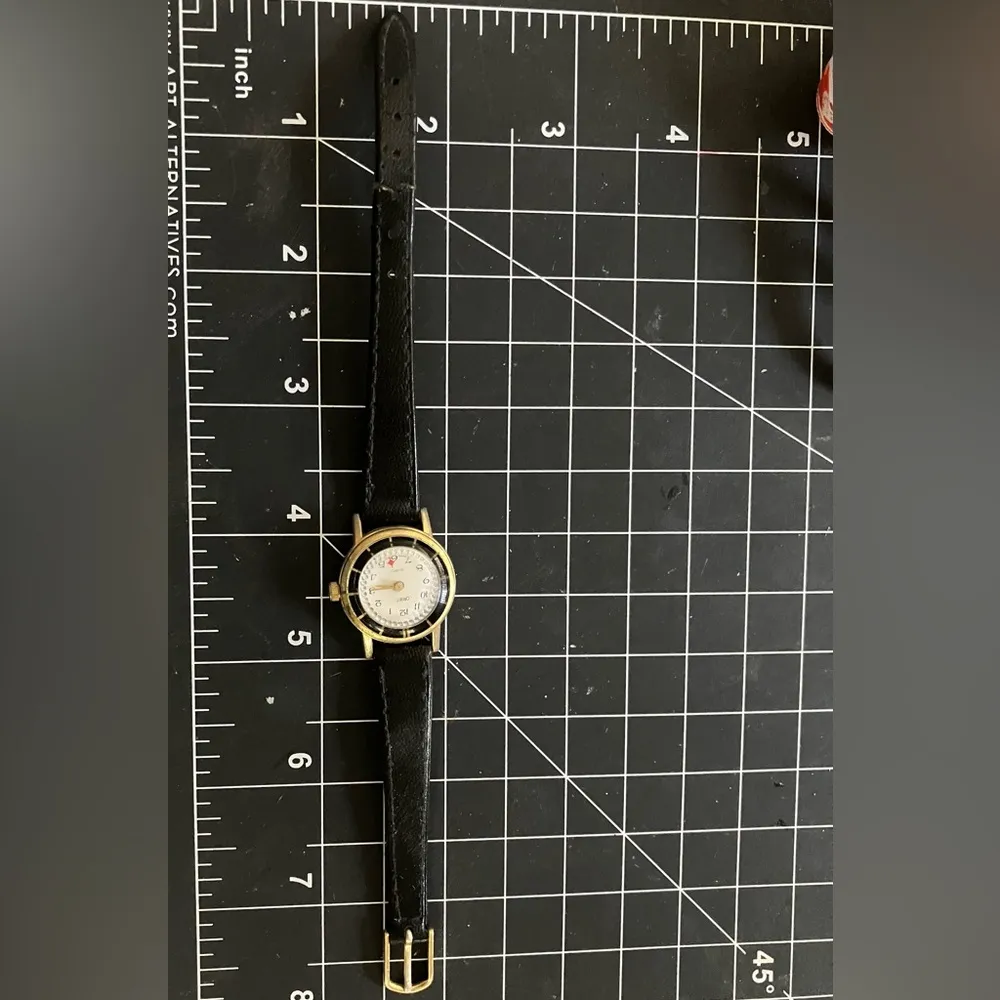 Ladies Orbit Swiss Mystery Dial Second Hand Wristwatch Black - Image 2