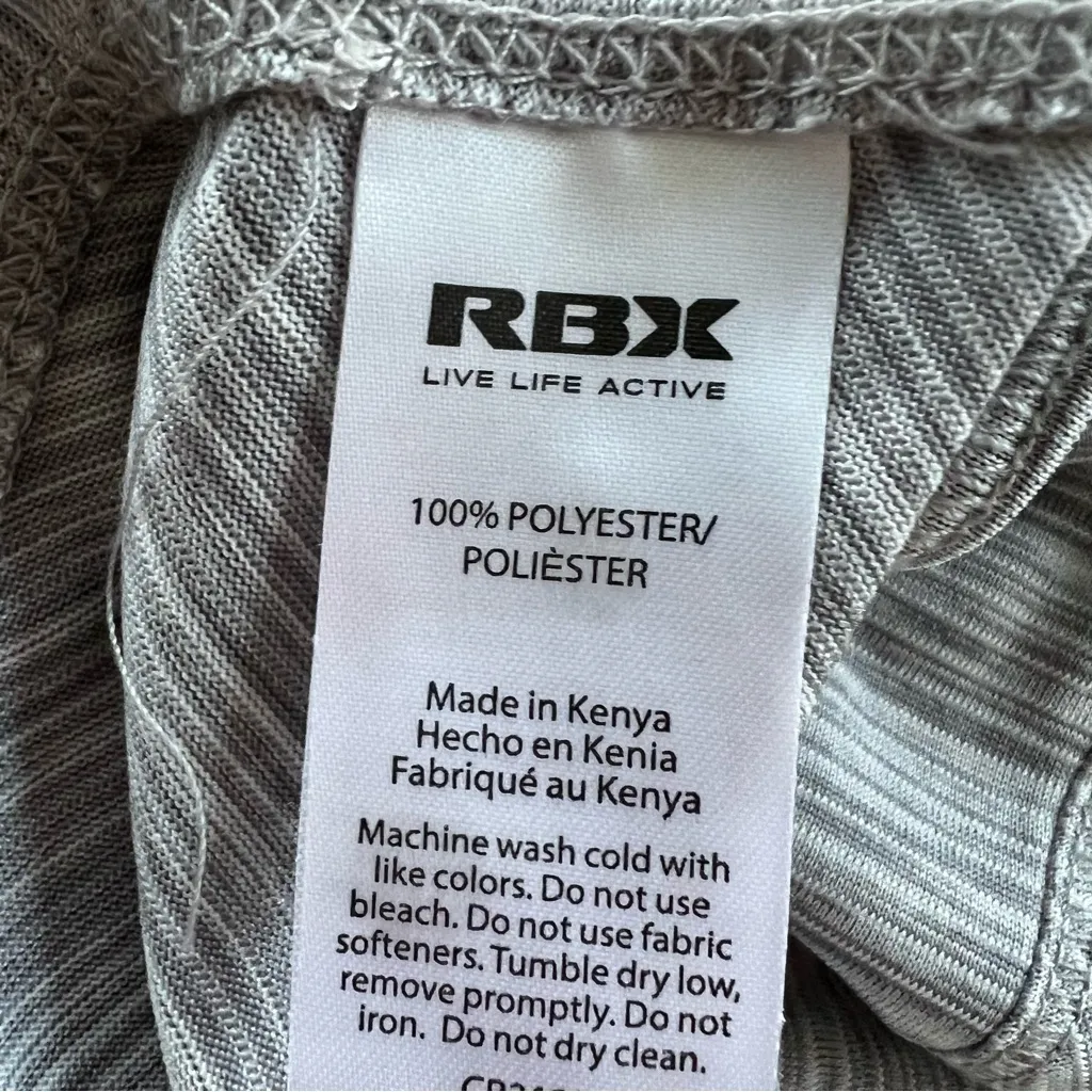 RBX Tank Top Racerback Gray Crossback Knit S Gym Pilates Yoga Athletic - Image 9