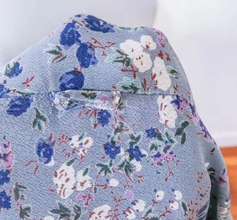 Vintage 90's Lavender Floral Dress Purple Size L - Image 9