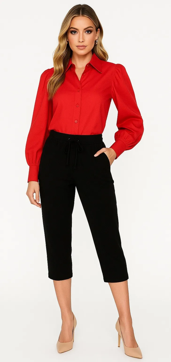 Walter Baker Sophia Jogger Black Linen Blend Mid Rise Travel Pants Size M NWT - Image 1