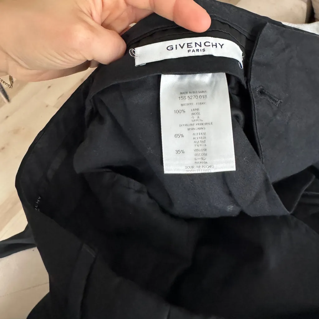 Givenchy Wool pants trousers slacks high waisted cropped - Image 3