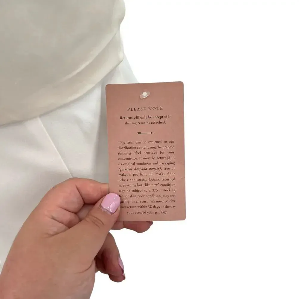 BHLDN Badgley Mischka Draped Top Crepe Skirt Gown Ivory‎ White Size 0 - Image 14