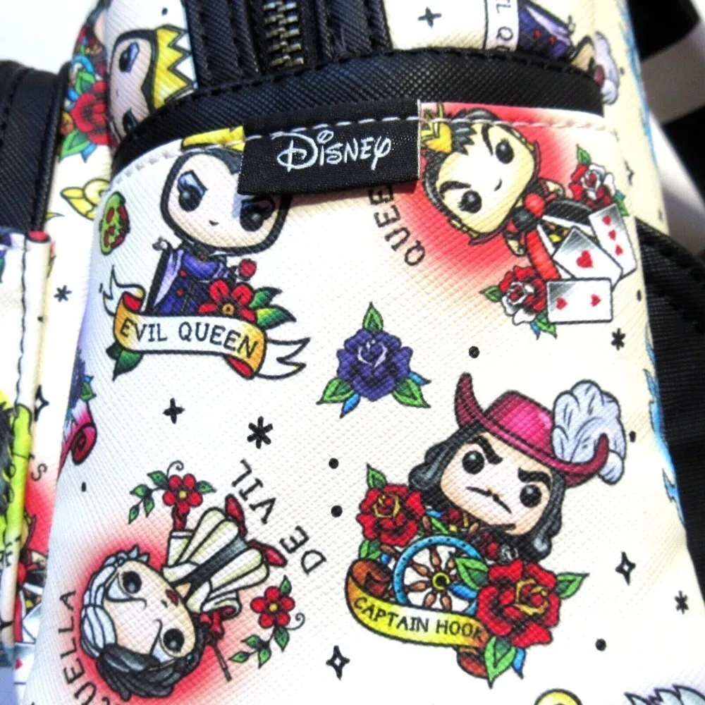 NWT Loungefly POP! x Disney Villains Tattoo Print Mini Backpack - Image 6