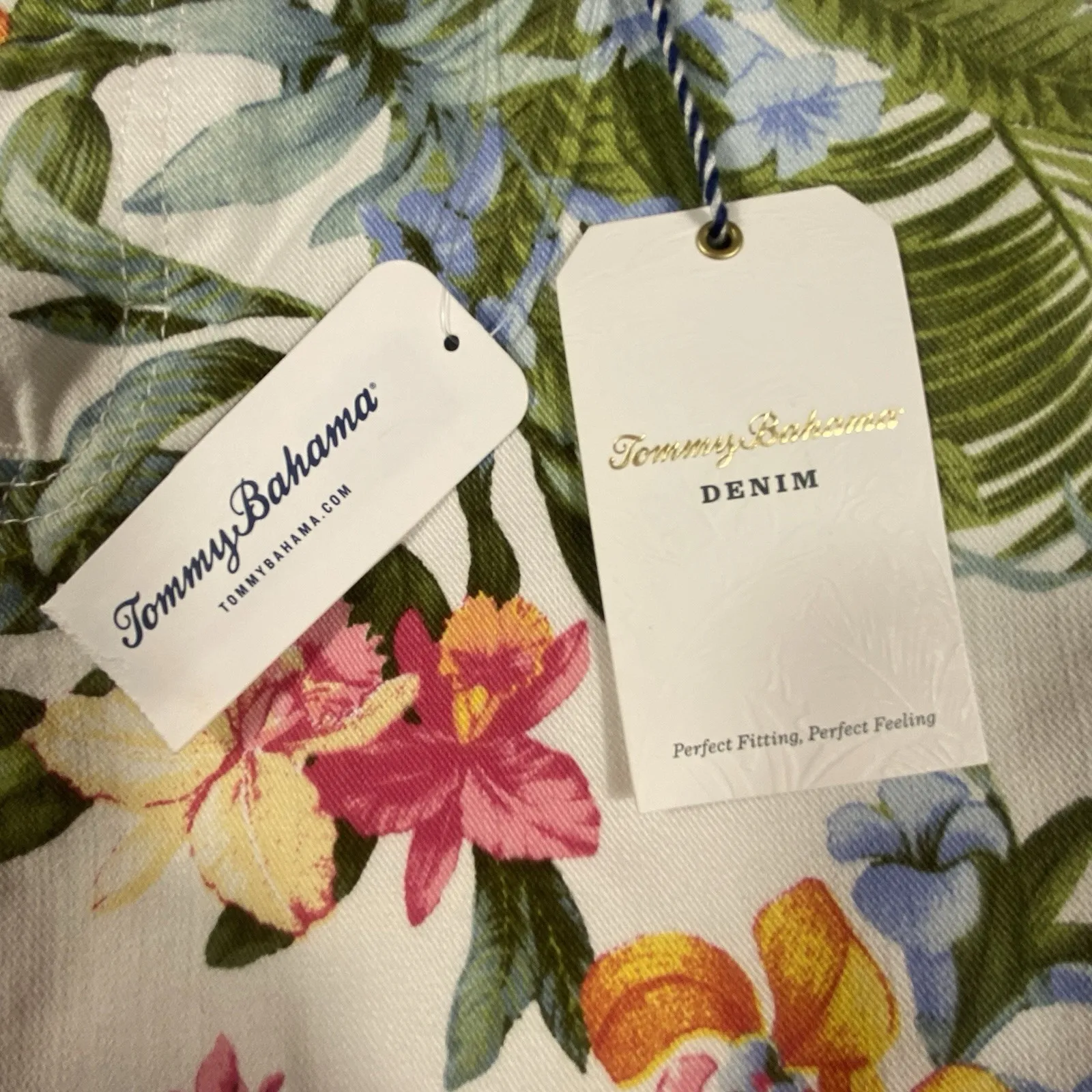 Tommy Bahama‎ Skinny Ankle Jeans 33 Tropical Floral Print Stretch Vacation NEW - Image 13