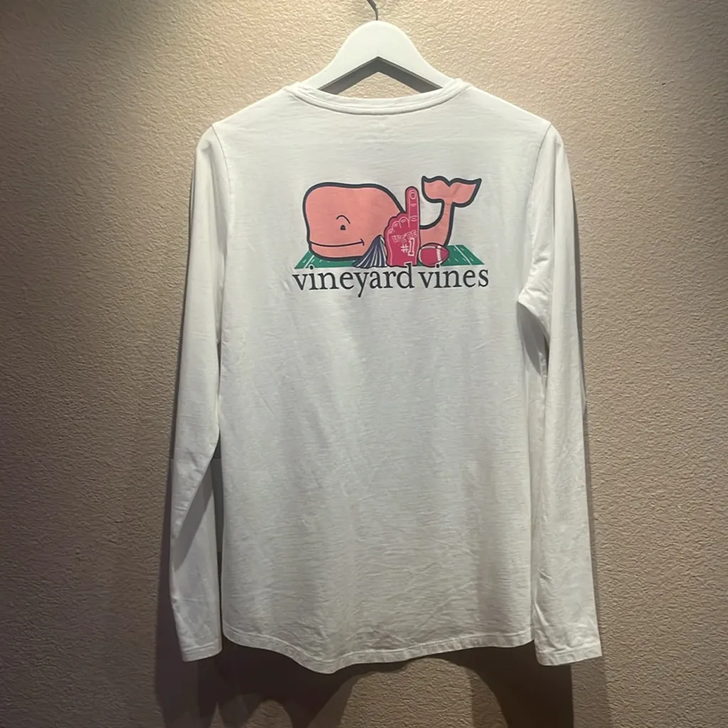 Vineyard Vines Women’s Football Cheerleader Gameday Cheer Long sleeve Tee Small - Image 5
