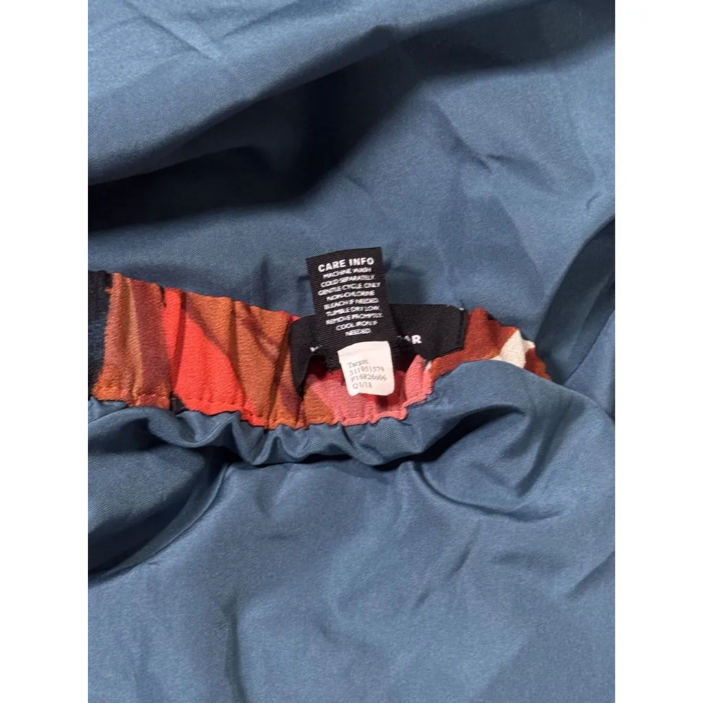 Who What Wear Womens Skirt XXL Multicolor Floral Elastic Waist A Line Polyester - Image 4