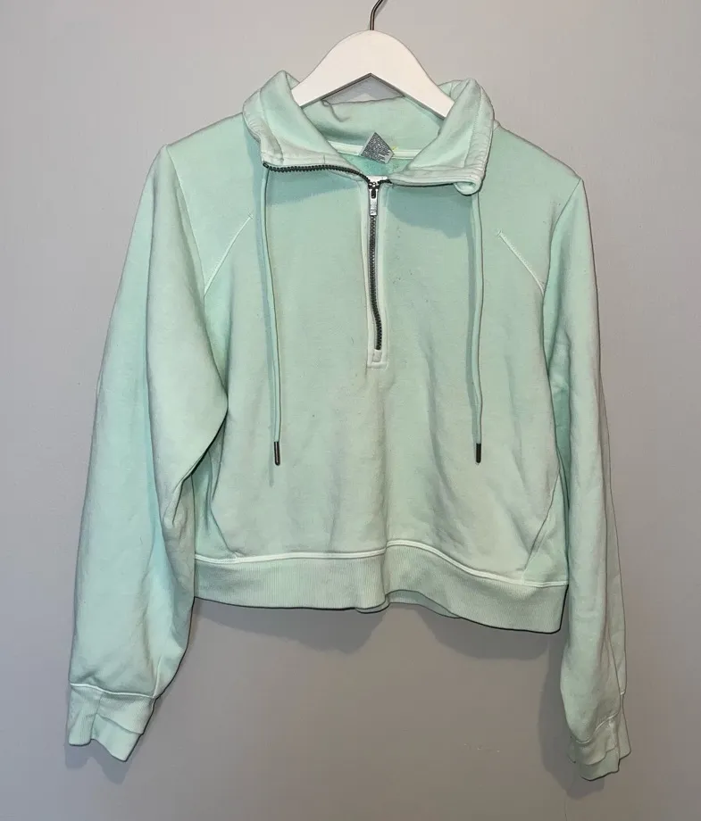 All in Motion Light Green Women's Half-Zip Hoodie - Image 1