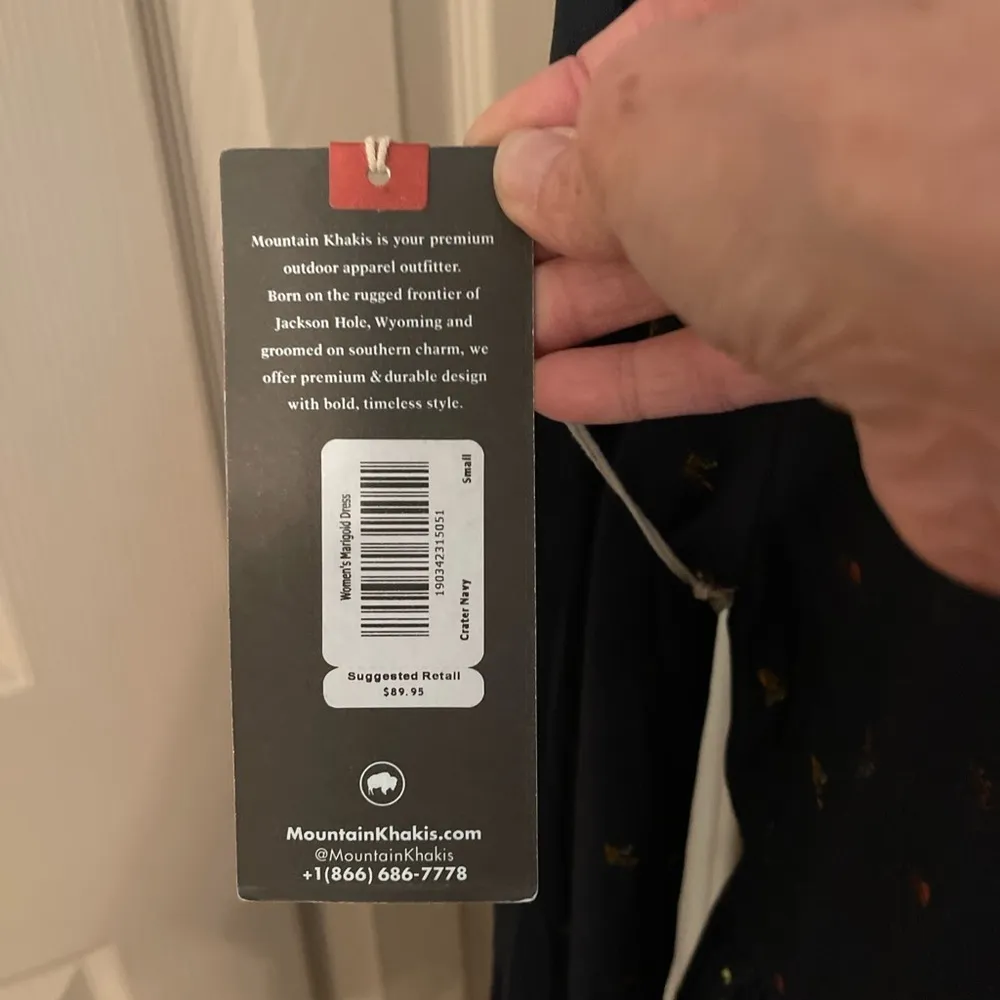 Mountain Khakis women’s long sleeve navy Marigold pull over dress w/ belt. Sz S. Blue - Image 2