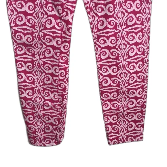 Vineyard Vines Salt Island Tile Print Denim SKINNY Jeans Women's Size 14 - Image 4