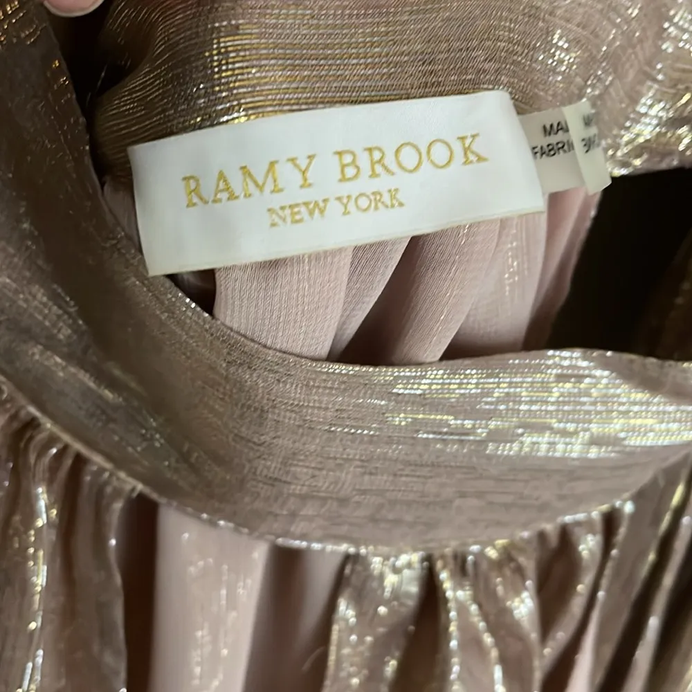 RAMY BROOK Sasha Metallic Tie-Neck Sleeveless Top - Image 8