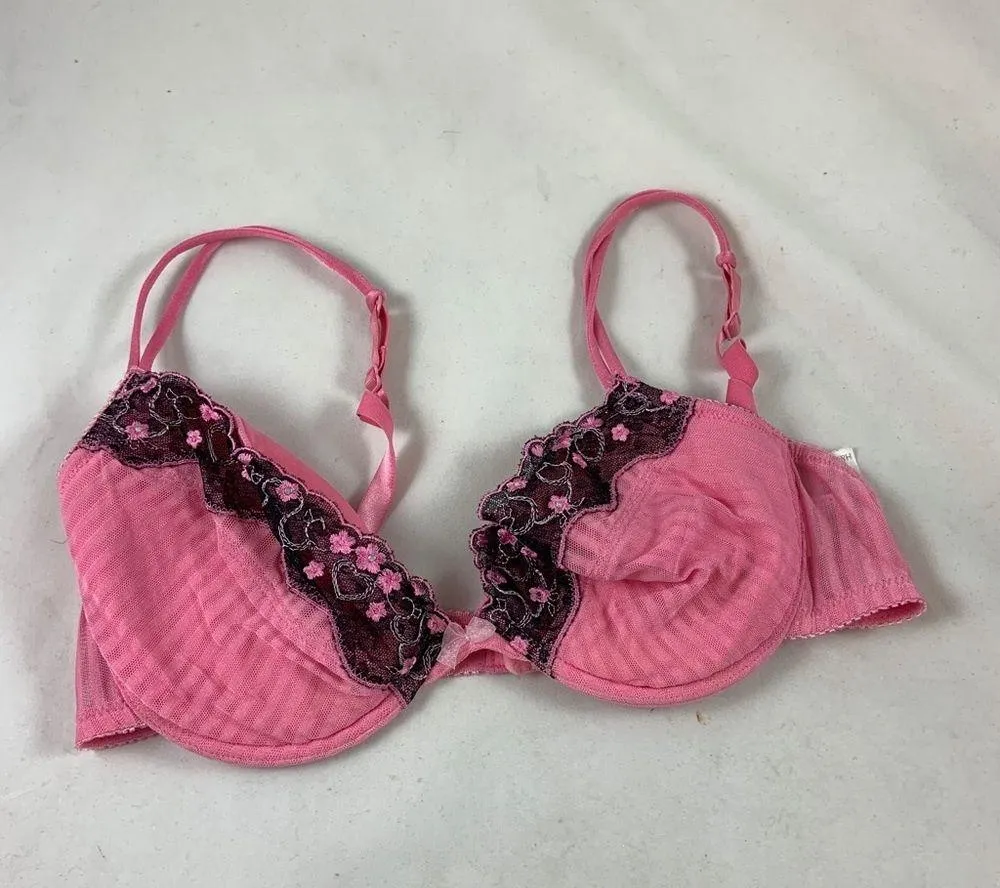 H&M 36C pink padded underwire push-up bra - Image 3